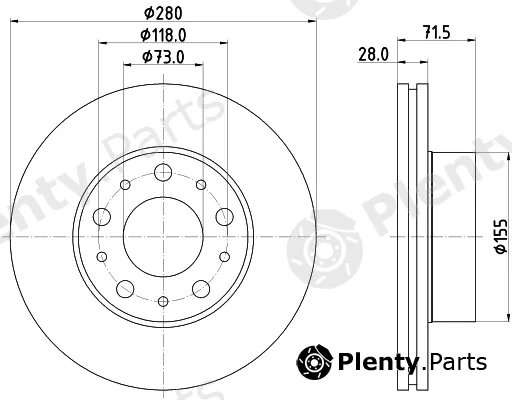 Mintex MDC2755 — Brake Disc