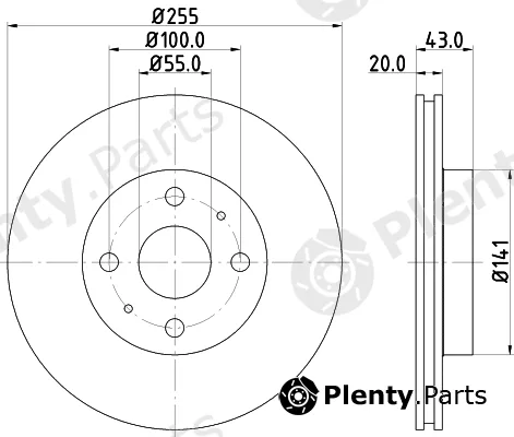 Mintex MDC81394C — Brake Disc