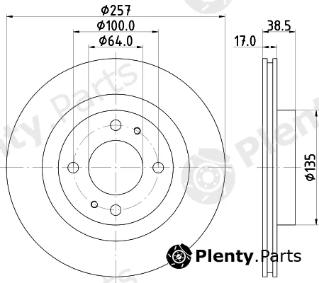 Mintex MDC2743 — Brake Disc
