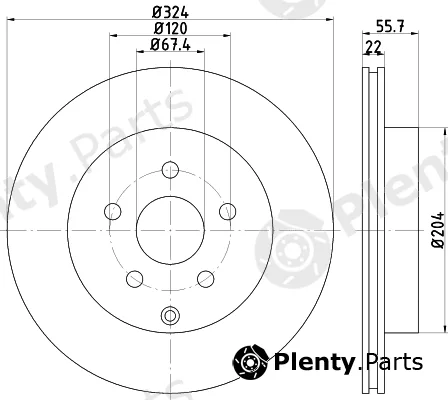 Mintex MDC2466 — Brake Disc