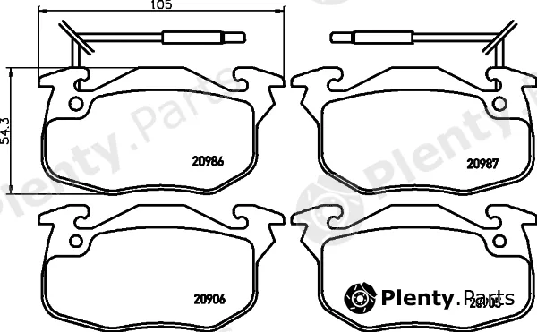 Mintex MDB1291 — Brake Pad Set, disc brake