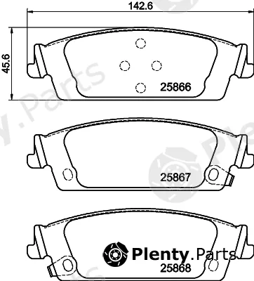 Mintex MDB4326 — Brake Pad Set, disc brake