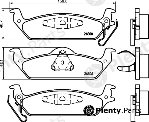 Mintex MDB2549 — Brake Pad Set, disc brake