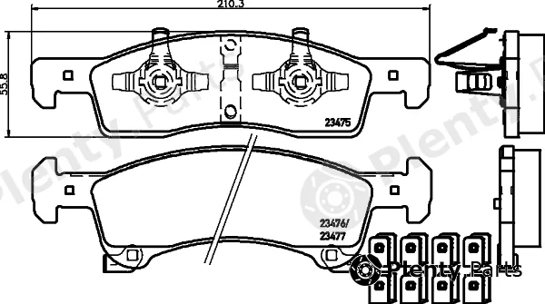 Mintex MDB2288 — Brake Pad Set, disc brake