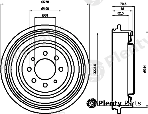 Mintex MBD043 — Brake Drum