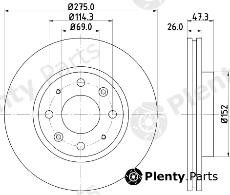 Mintex MDC81768C — Brake Disc