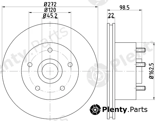 Mintex MDC2433 — Brake Disc