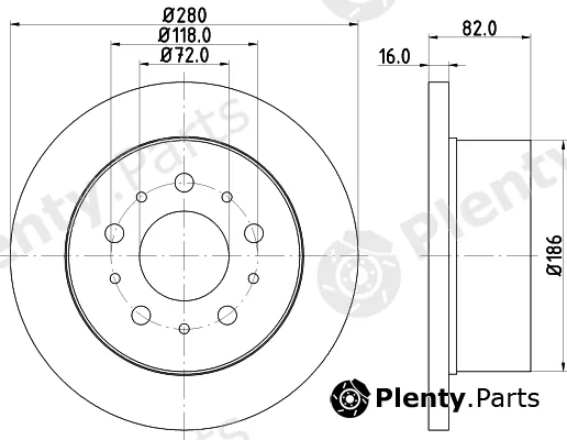 Mintex MDC1816 — Brake Disc