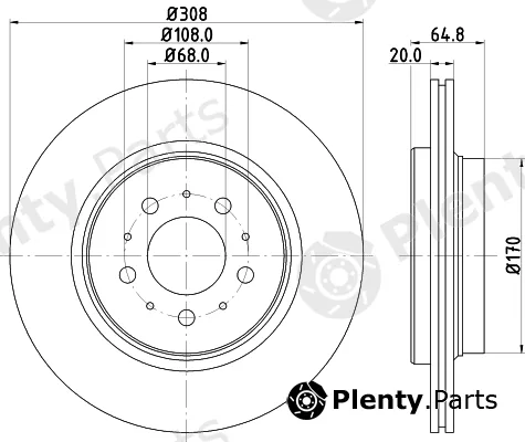 Mintex MDC1615C — Brake Disc