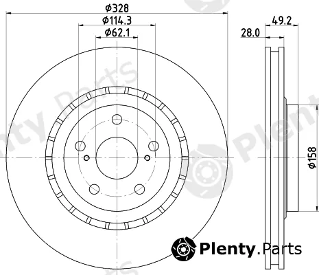 Mintex MDC2629 — Brake Disc