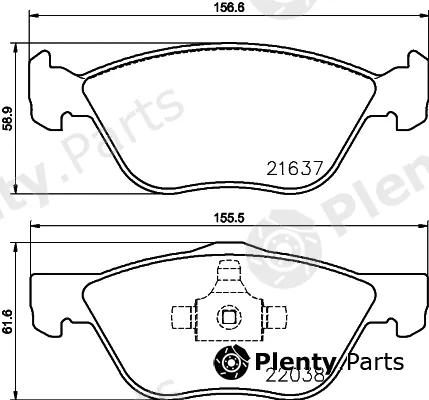 Mintex MDB3796 — Brake Pad Set, disc brake