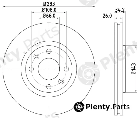Mintex MDC81492C — Brake Disc