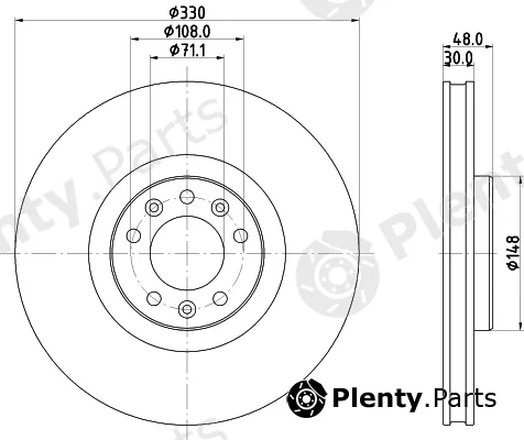 Mintex MDC2774 — Brake Disc