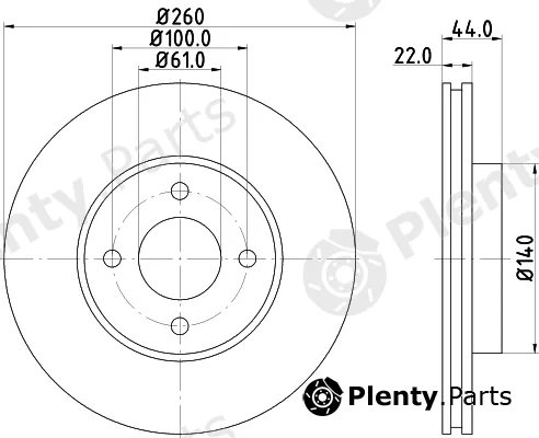 Mintex MDC2365 — Brake Disc
