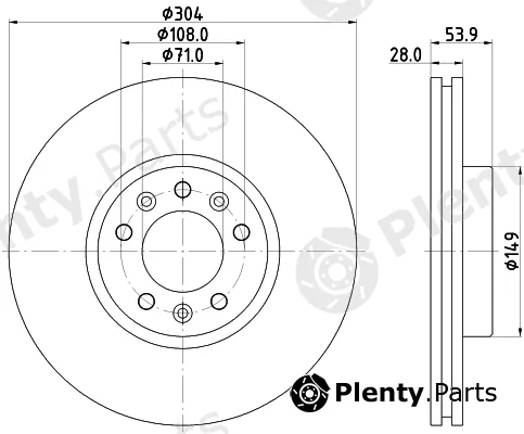 Mintex MDC2760 — Brake Disc