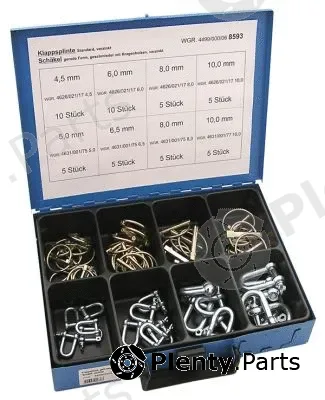 Dresselhaus 4499/000/068593 — Assortment, cotter pins Sortimente Klappsplinte, gelb-verzinkt Schäkel, verzinkt