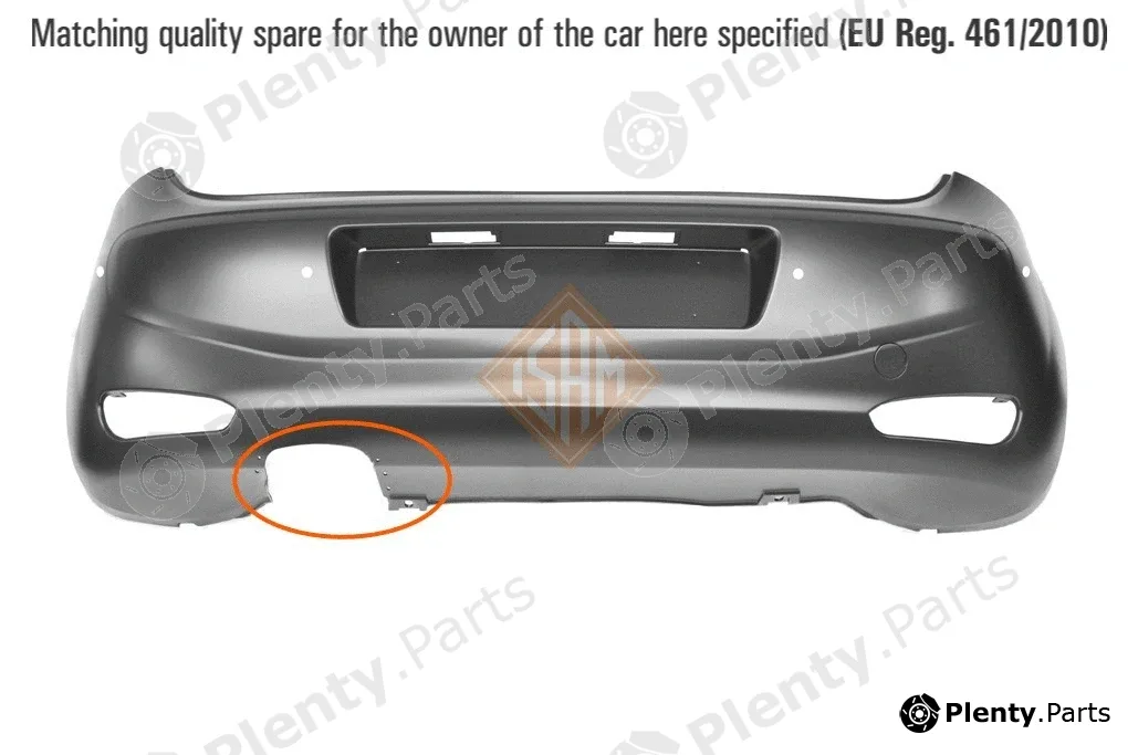 ISAMSpA 0144124 — Bumper REAR BUMPER - TUV SUD CERTIFIED