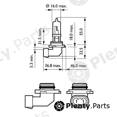Philips 9005PRB1 — Bulb, spotlight Vision