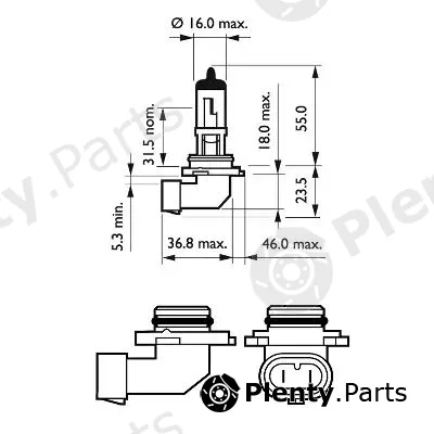 Philips 9006PRB1 — Bulb, spotlight Vision