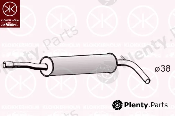 Klokkerholm 75038651 — Centre Muffler