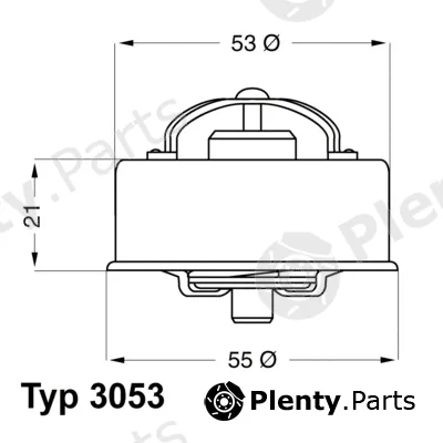 BorgWarner (Wahler) 3053.75 — Thermostat, coolant