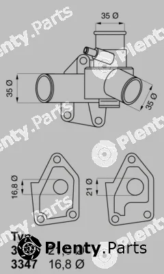 BorgWarner (Wahler) 3343.80D — Thermostat, coolant