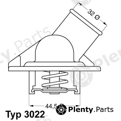 BorgWarner (Wahler) 3022.87D — Thermostat, coolant