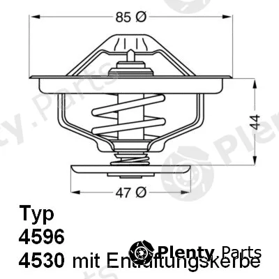BorgWarner (Wahler) 4596.83D — Thermostat, coolant