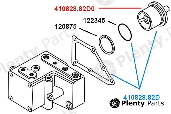 BorgWarner (Wahler) 410828.82D — Thermostat, coolant