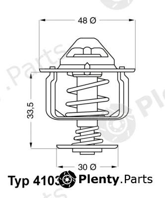 BorgWarner (Wahler) 4103.82D — Thermostat, coolant