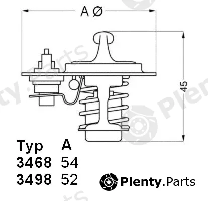 BorgWarner (Wahler) 3498.88D — Thermostat, coolant