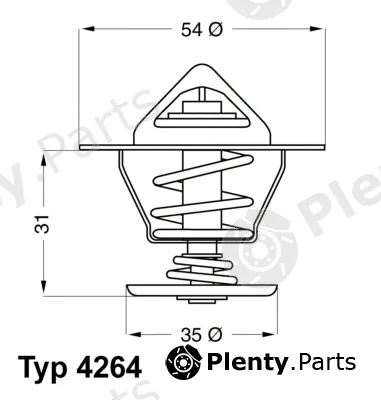 BorgWarner (Wahler) 4264.87D — Thermostat, coolant