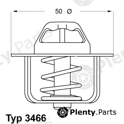 BorgWarner (Wahler) 3466.89D — Thermostat, coolant