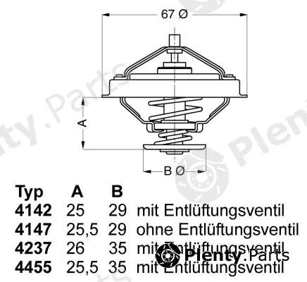 BorgWarner (Wahler) 4147.80D — Thermostat, coolant