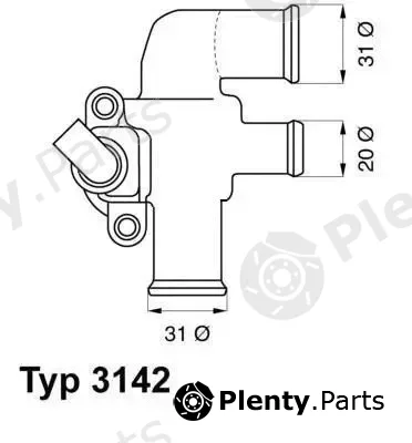 BorgWarner (Wahler) 3142.90D — Thermostat, coolant