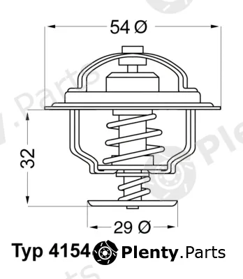 BorgWarner (Wahler) 4154.82D — Thermostat, coolant