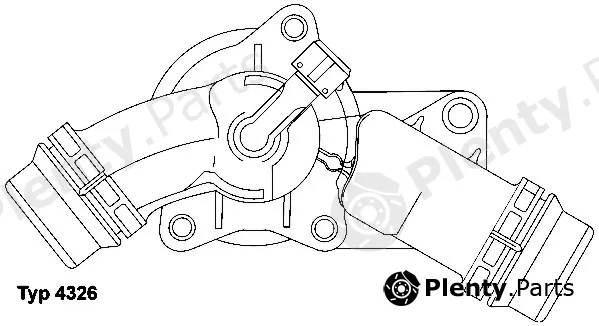 BorgWarner (Wahler) 4326.97D — Thermostat, coolant