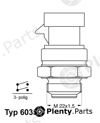 BorgWarner (Wahler) 6035.92D — Temperature Switch, radiator fan