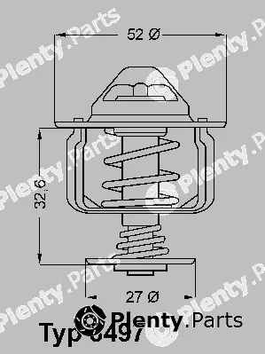 BorgWarner (Wahler) 3497.88D — Thermostat, coolant