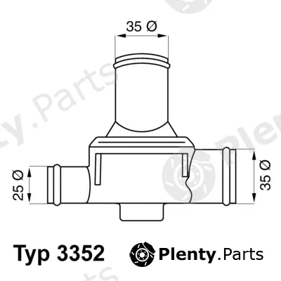 BorgWarner (Wahler) 3352.80 — Thermostat, coolant