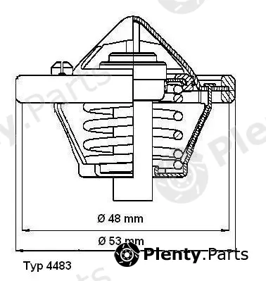 BorgWarner (Wahler) 4483.82D — Thermostat, coolant