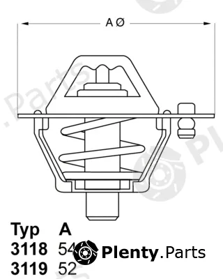 BorgWarner (Wahler) 3119.82D3 — Thermostat, coolant