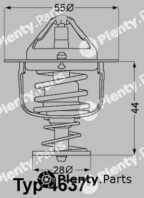 BorgWarner (Wahler) 4637.88D — Thermostat, coolant