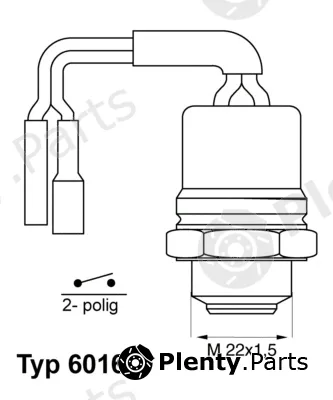 BorgWarner (Wahler) 6016.92 — Temperature Switch, radiator fan