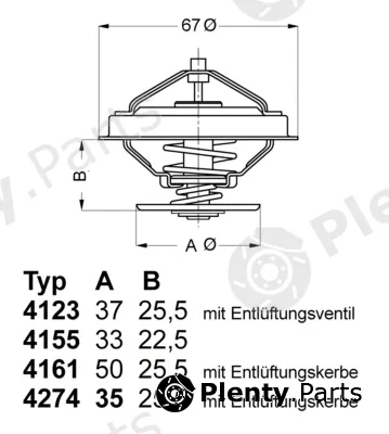 BorgWarner (Wahler) 4274.87D — Thermostat, coolant