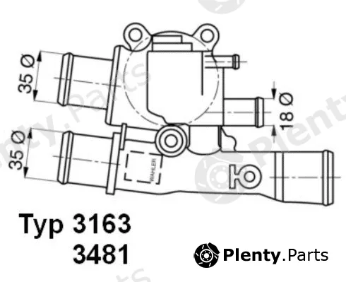 BorgWarner (Wahler) 3163.88D — Thermostat, coolant