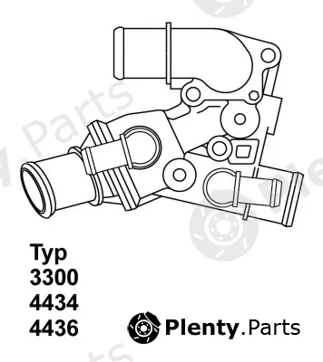 BorgWarner (Wahler) 4436.80D — Thermostat, coolant