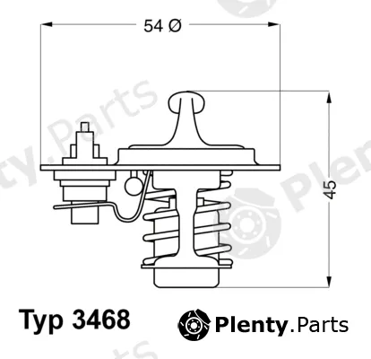 BorgWarner (Wahler) 3468.88D — Thermostat, coolant