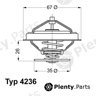 BorgWarner (Wahler) 4236.92D — Thermostat, coolant