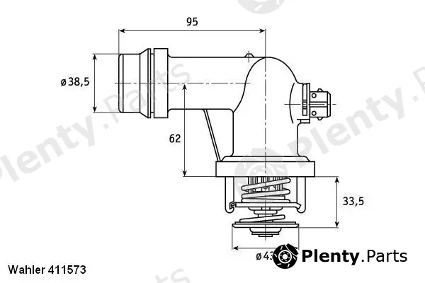 BorgWarner (Wahler) 411573.105D — Thermostat, coolant